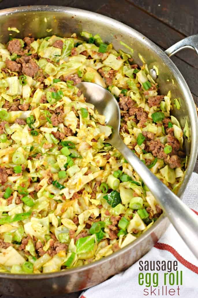 Ditch Takeout: Easy Low-Carb Sausage Egg Roll Skillet Dinner